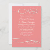 Unendliches Symbol für unendliche Liebe Hochzeitss Einladung (Rückseite)