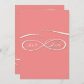 Unendliches Symbol für unendliche Liebe Hochzeitss Einladung (Vorne/Hinten)