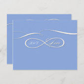Unendliches Symbol für unendliche Liebe Hochzeitss RSVP Karte (Vorne/Hinten)