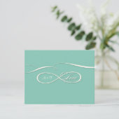 Unendliches Symbol für unendliche Liebe Hochzeitss RSVP Karte (Stehend Vorderseite)