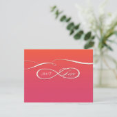 Unendliches Symbol für unendliche Liebe Hochzeitss RSVP Karte (Stehend Vorderseite)