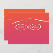 Unendliches Symbol für unendliche Liebe Hochzeitss RSVP Karte (Vorne/Hinten)