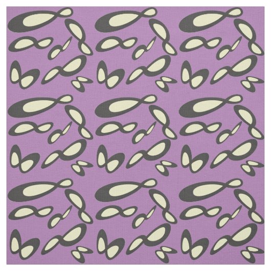 Unendliches Symbol - Gelb, Schwarz, Lavendel Stoff (Muster)