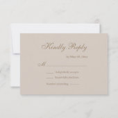 Unendliches Symbol Gold Blush Pink Hochzeit RSVP Einladung (Rückseite)