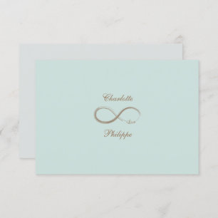 Unendliches Symbol Gold Minze Gray Wedding RSVP Einladung