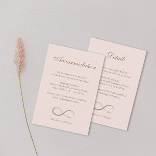 Unendliches Symbol Hochzeitshotel Infokarte Begleitkarte