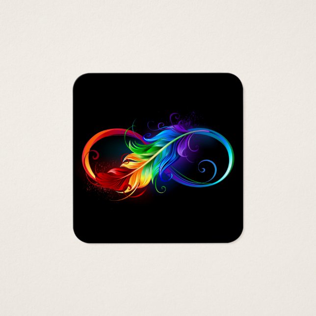 Unendliches Symbol mit Regenbogenfederhalter (Vorderseite)