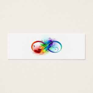 Unendliches Symbol mit Regenbogenfederhalter