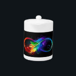 Unendliches Symbol mit Regenbogenfederhalter<br><div class="desc">Künstlich gezeichnet Unendlichkeitssymbol mit schöner Regenbogenfeder auf weißem Hintergrund. Tattoo-Stil.</div>