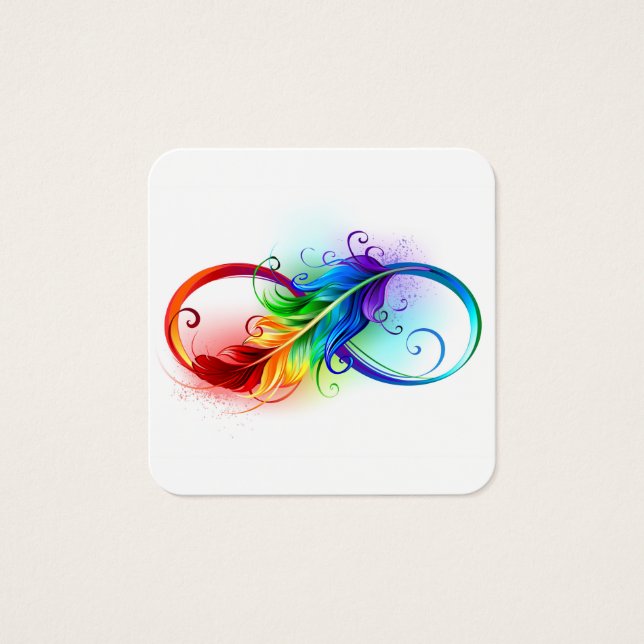 Unendliches Symbol mit Regenbogenfederhalter (Vorderseite)