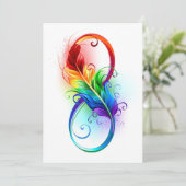 Unendliches Symbol mit Regenbogenfederhalter Ankündigung (Stehend Vorderseite)