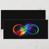 Unendliches Symbol mit Regenbogenfederhalter Ankündigung (Vorne/Hinten)
