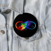 Unendliches Symbol mit Regenbogenfederhalter Button (Beispiel)