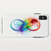 Unendliches Symbol mit Regenbogenfederhalter Case-Mate iPhone Hülle (Rückseite (Horizontal))