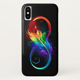 Unendliches Symbol mit Regenbogenfederhalter Case-Mate iPhone Hülle