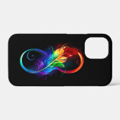 Unendliches Symbol mit Regenbogenfederhalter Case-Mate iPhone Hülle (Rückseite (Horizontal))