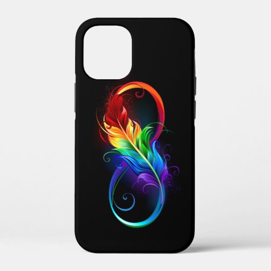 Unendliches Symbol mit Regenbogenfederhalter Case-Mate iPhone Hülle (Rückseite)
