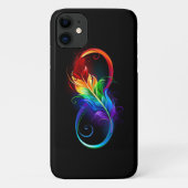 Unendliches Symbol mit Regenbogenfederhalter Case-Mate iPhone Hülle (Rückseite)