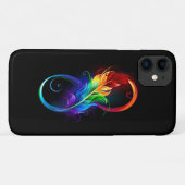 Unendliches Symbol mit Regenbogenfederhalter Case-Mate iPhone Hülle (Rückseite (Horizontal))