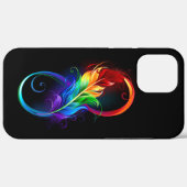 Unendliches Symbol mit Regenbogenfederhalter Case-Mate iPhone Hülle (Rückseite (Horizontal))