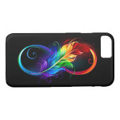 Unendliches Symbol mit Regenbogenfederhalter Case-Mate iPhone Hülle (Rückseite (Horizontal))