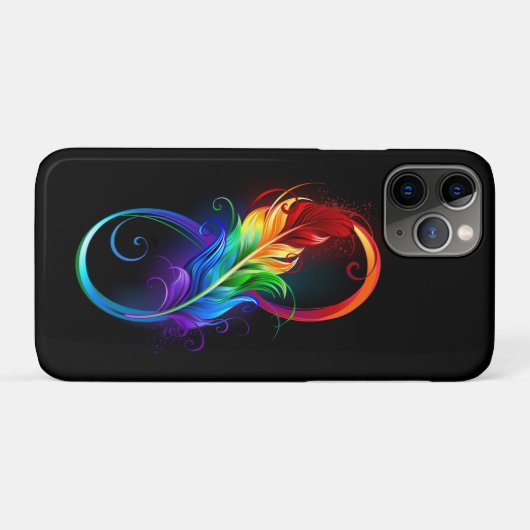 Unendliches Symbol mit Regenbogenfederhalter Case-Mate iPhone Hülle (Rückseite (Horizontal))