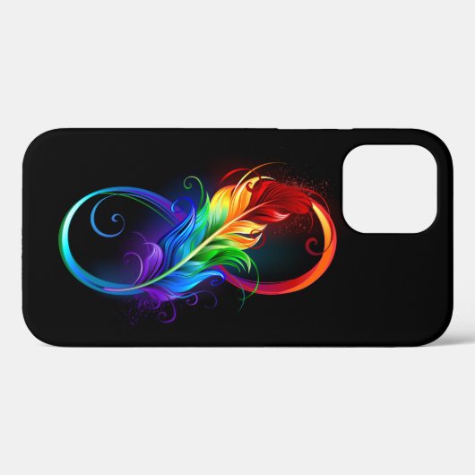 Unendliches Symbol mit Regenbogenfederhalter Case-Mate iPhone Hülle (Rückseite (Horizontal))