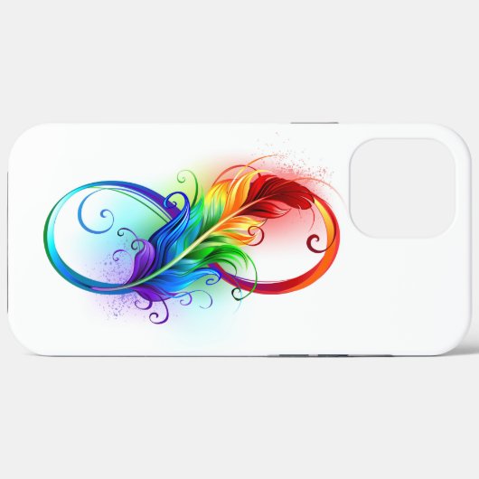Unendliches Symbol mit Regenbogenfederhalter Case-Mate iPhone Hülle (Rückseite (Horizontal))