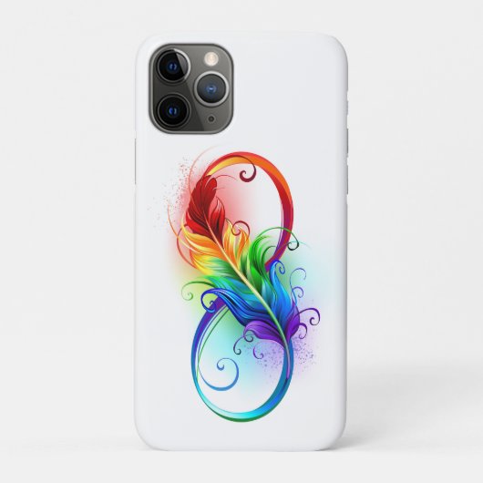 Unendliches Symbol mit Regenbogenfederhalter Case-Mate iPhone Hülle (Rückseite)