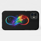 Unendliches Symbol mit Regenbogenfederhalter Case-Mate iPhone Hülle (Rückseite (Horizontal))