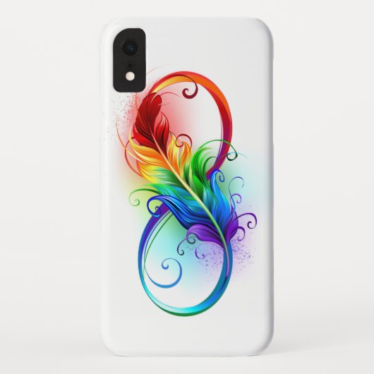 Unendliches Symbol mit Regenbogenfederhalter Case-Mate iPhone Hülle (Rückseite)