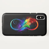 Unendliches Symbol mit Regenbogenfederhalter Case-Mate iPhone Hülle (Rückseite (Horizontal))