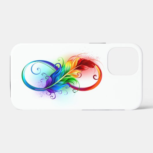 Unendliches Symbol mit Regenbogenfederhalter Case-Mate iPhone Hülle (Rückseite (Horizontal))