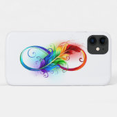 Unendliches Symbol mit Regenbogenfederhalter Case-Mate iPhone Hülle (Rückseite (Horizontal))