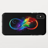 Unendliches Symbol mit Regenbogenfederhalter Case-Mate iPhone Hülle (Rückseite (Horizontal))