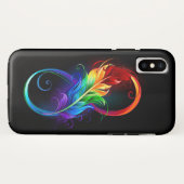 Unendliches Symbol mit Regenbogenfederhalter Case-Mate iPhone Hülle (Rückseite (Horizontal))