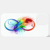 Unendliches Symbol mit Regenbogenfederhalter Case-Mate iPhone Hülle (Hinten (horizontal))