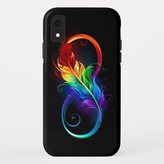Unendliches Symbol mit Regenbogenfederhalter Case-Mate iPhone Hülle (Rückseite)