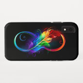 Unendliches Symbol mit Regenbogenfederhalter Case-Mate iPhone Hülle (Rückseite (Horizontal))
