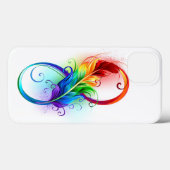 Unendliches Symbol mit Regenbogenfederhalter Case-Mate iPhone Hülle (Rückseite (Horizontal))