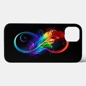 Unendliches Symbol mit Regenbogenfederhalter Case-Mate iPhone Hülle (Rückseite (Horizontal))