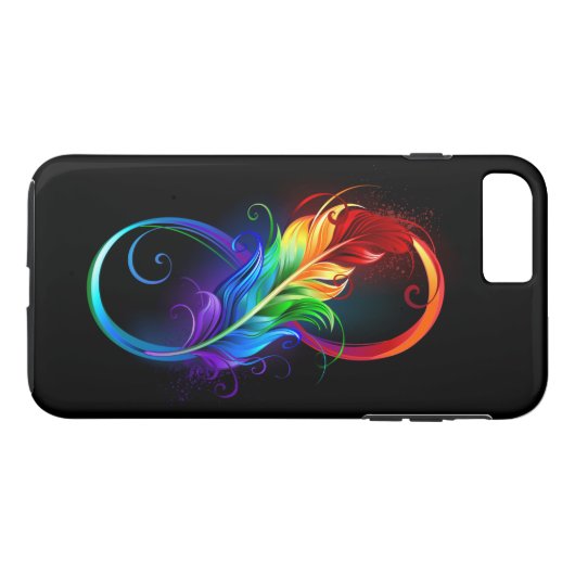 Unendliches Symbol mit Regenbogenfederhalter Case-Mate iPhone Hülle (Rückseite (Horizontal))