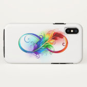 Unendliches Symbol mit Regenbogenfederhalter Case-Mate iPhone Hülle (Rückseite (Horizontal))