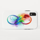 Unendliches Symbol mit Regenbogenfederhalter Case-Mate iPhone Hülle (Rückseite (Horizontal))