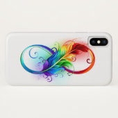 Unendliches Symbol mit Regenbogenfederhalter Case-Mate iPhone Hülle (Rückseite (Horizontal))