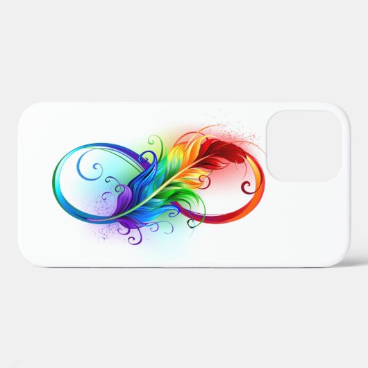 Unendliches Symbol mit Regenbogenfederhalter Case-Mate iPhone Hülle (Rückseite (Horizontal))