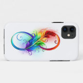 Unendliches Symbol mit Regenbogenfederhalter Case-Mate iPhone Hülle (Rückseite (Horizontal))