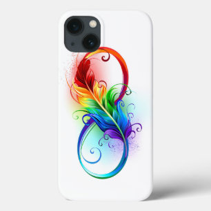 Unendliches Symbol mit Regenbogenfederhalter Case-Mate iPhone Hülle
