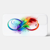 Unendliches Symbol mit Regenbogenfederhalter Case-Mate iPhone Hülle (Rückseite (Horizontal))