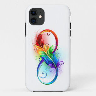 Unendliches Symbol mit Regenbogenfederhalter Case-Mate iPhone Hülle